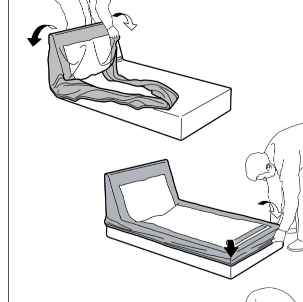 Ikea KIVIK Chaise **PART**TENO LIGHT GRAY # 801.936.79. Body Cover